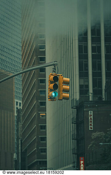 Ampel auf der Straße New York City Manhattan