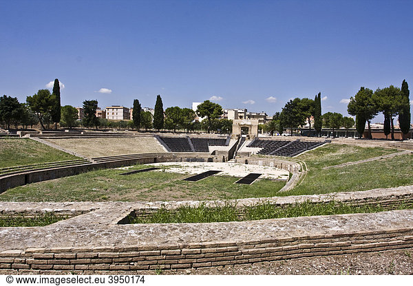 Amphitheater,  augustinische Zeit 63 v. Chr. - 14 n. Chr.,  Lucera,  Apulien,  Apulien,  Italien,  Europa