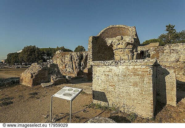 Amphitheater  archäologische Stätte von Paestum  UNESCO-Welterbe  Nationalpark Cilento  Salerno  Kampanien  Italien  EU  Europa