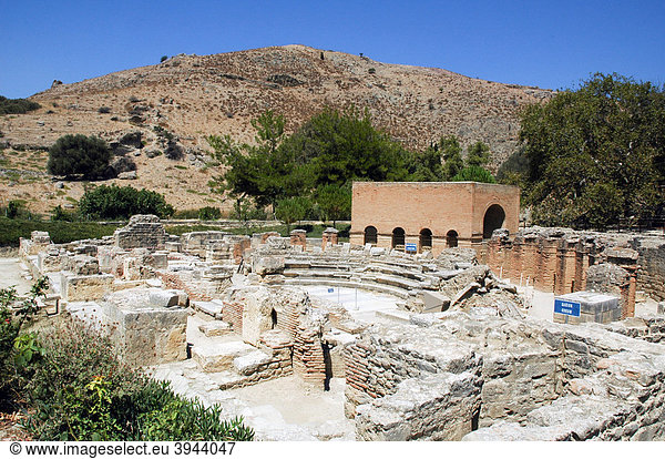 Amphitheater  Ausgrabungstätte Gortys  GÛrtys  Kreta  Griechenland  Europa