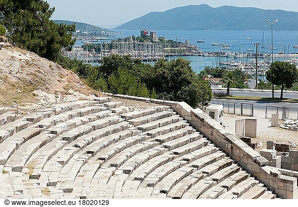 Amphitheater  Halikarnassos  Antike  Alte Griechen  Altes Griechenland  Bodrum  Mugla  Türkei  Asien