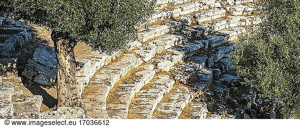 Amphitheater in den antiken Ruinen von Kaunos  Dalyan  Provinz Mugla  Türkei