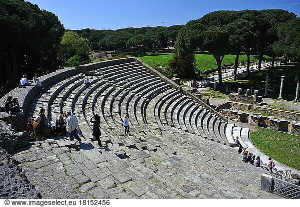 Amphitheater  Ruinenstadt Ostia Antica  Rom  Lazio  Italien  Europa