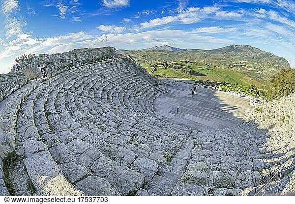 Amphitheater  Segesta  Sizilien  Italien  Europa