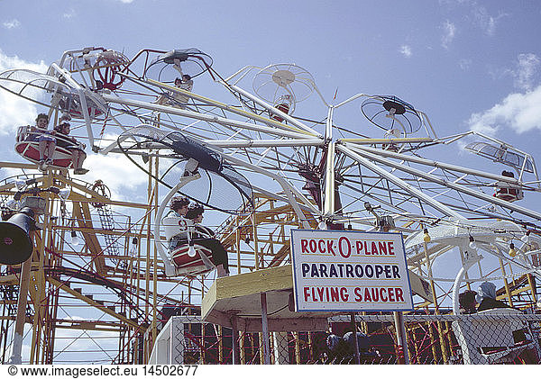 Amusement Park Ride  Coney Island  New York  USA  August 1961