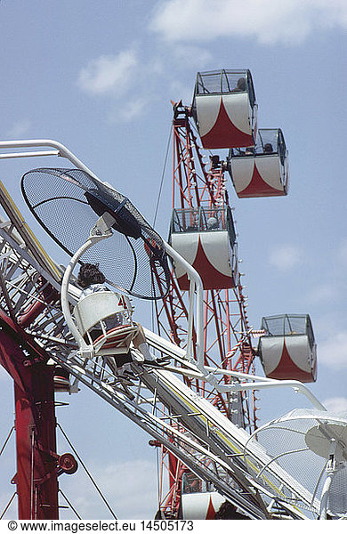 Amusement Park Ride  Coney Island  New York  USA  August 1961