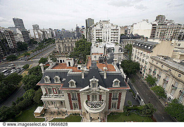 An aerial view of Buenos Aires  Argentina.