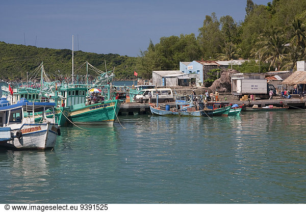 An  Asia  except  outside  outside  boat  boats  outside  fishing boat  harbour  port  sea  Phu  Quoc  Pho Quoc  Toi  Vietnam
