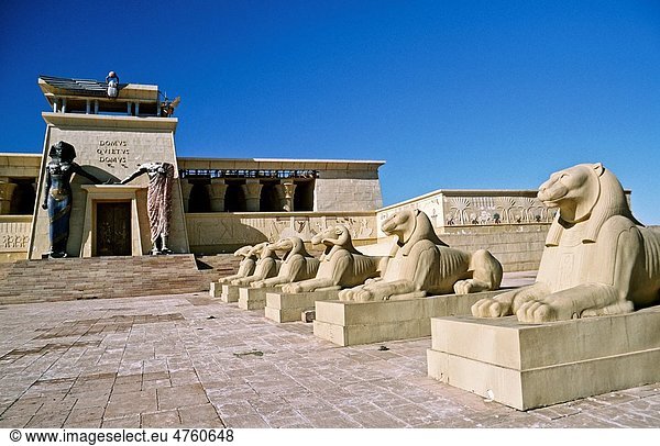 An Egyptian set at Ouarzazate´s movie studios  Morocco. The set was used to film “Asterix & Obelix: Mission Cleopatra .