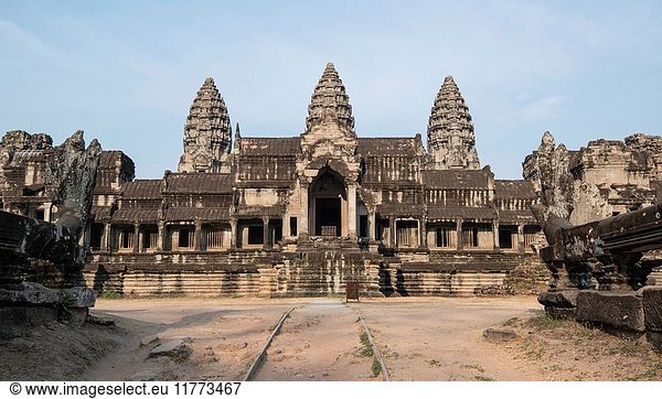 An entrance to to vast complex at Angkor Wat.