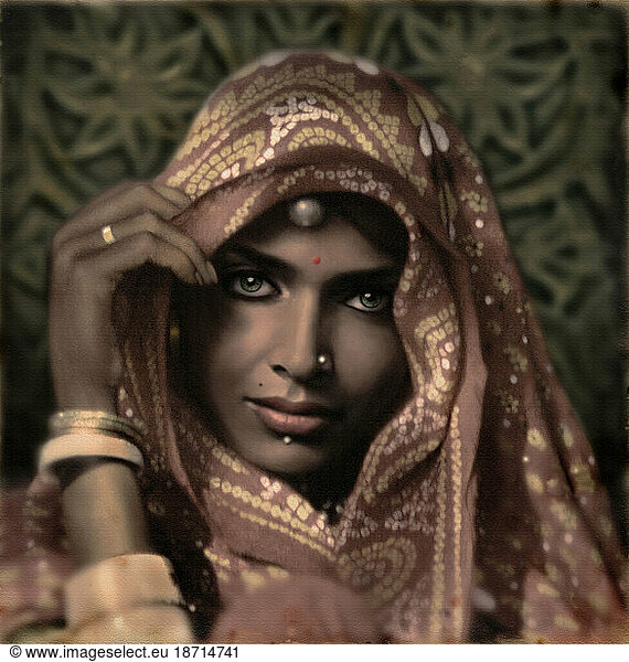 An Indian courtesan in Rajasthan