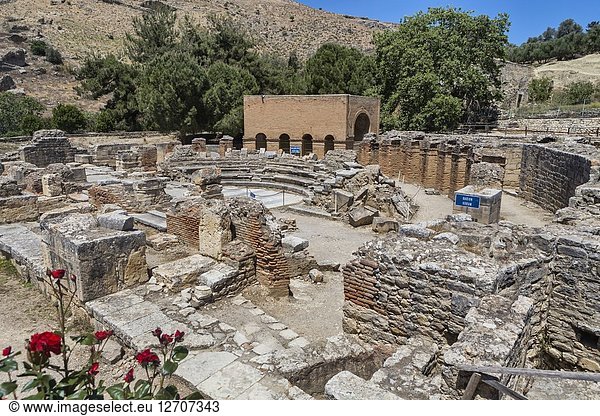 Ancient Odeon Gortyn Crete Greece.