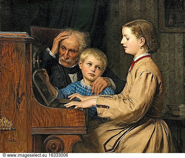Anker Albert - Das Lied Der Heimat - Swiss School - 19th Century.