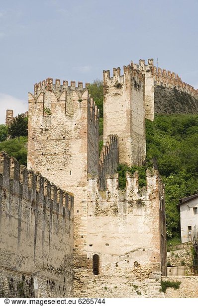 Anschnitt Stadtmauer Europa Venetien Italien