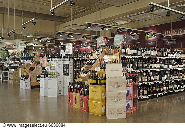Anschnitt  Wein  Supermarkt