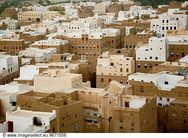 Ansicht, Luftbild, Fernsehantenne, Shibam, Jemen