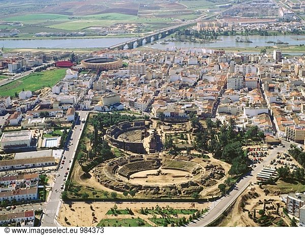 Ansicht Luftbild Fernsehantenne Extremadura Spanien