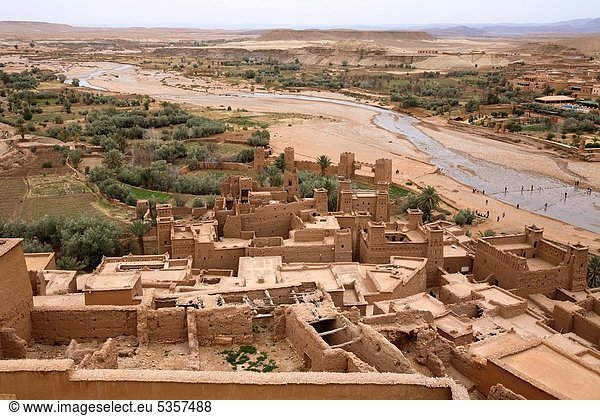 Ansicht  Luftbild  Fernsehantenne  Kasbah  Marokko  Ouarzazate