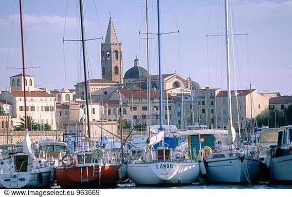 Ansicht von Alghero Sardinien Insel. Italien