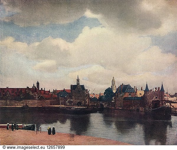 Ansicht von Delft vom Rotterdamer Kanal aus  1660-61  (1912). Künstler: Jan Vermeer.