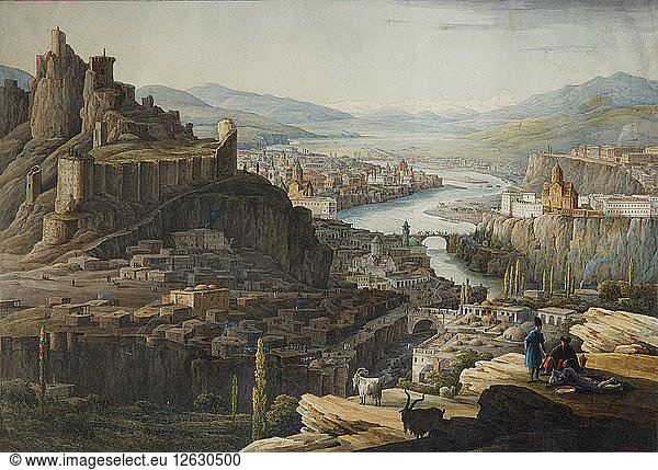 Ansicht von Tiflis  Ende 1830er Jahre. Künstler: Tschernetsow  Nikanor Grigorjewitsch (1805-1879)