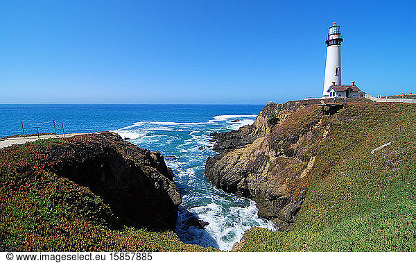 Ansichten des Pigeon Point-Leuchtturms bei Santa Cruz  Kalifornien