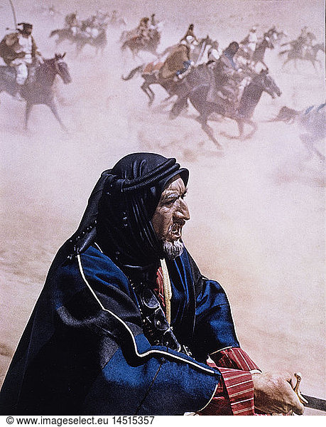 Anthony Quinn  on-set of the Film  Lawrence of Arabia  by Horizon Pictures with Distribution via Columbia Pictures  1962