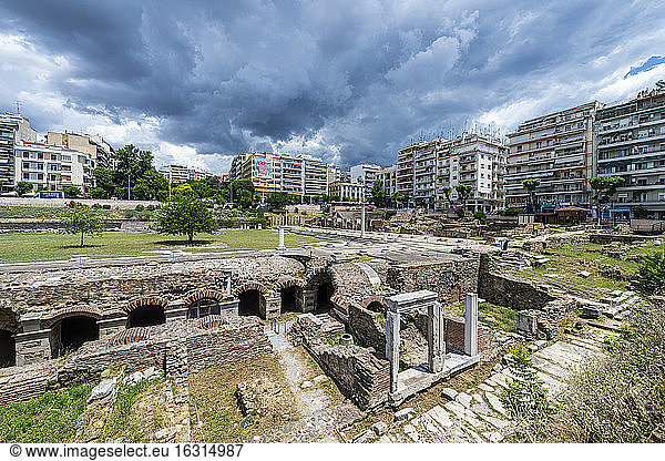Antike Agora (Platz)  UNESCO-Weltkulturerbe  Thessaloniki  Griechenland  Europa