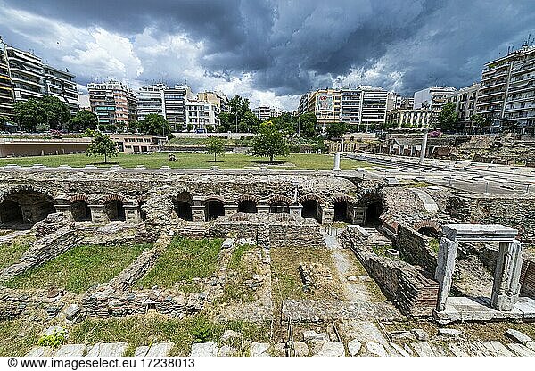 Antike Agora  Platz  Unesco-Weltkulturerbe Thessaloniki  Griechenland  Europa