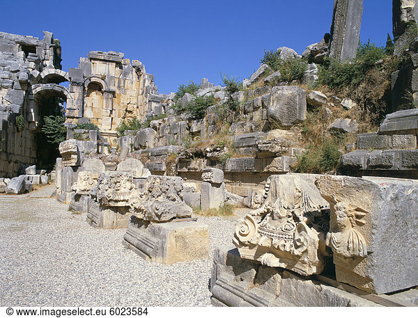 Antike Lykische Ruinen  Myra  Anatolien  Türkei  Kleinasien  Asien