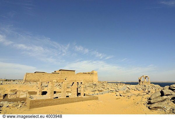 Antiker nubischer Tempel von Kalabscha  Mandulis  Insel im Nasser-See nahe des Assuan-Staudamms  Ägypten  Nord-Afrika