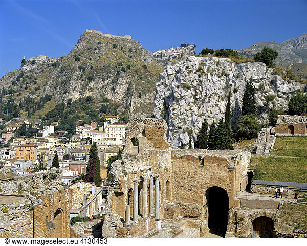 Antikes Römisches Theater in Taormina  Sizilien  Italien