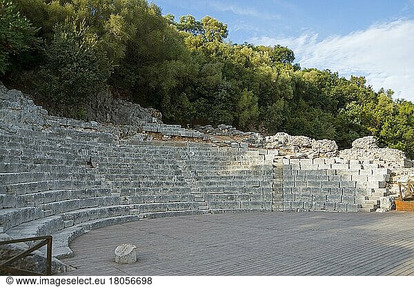 Antikes Theater  Nationalpark  Ruinenstadt  Butrint  Saranda  Albanien  Europa