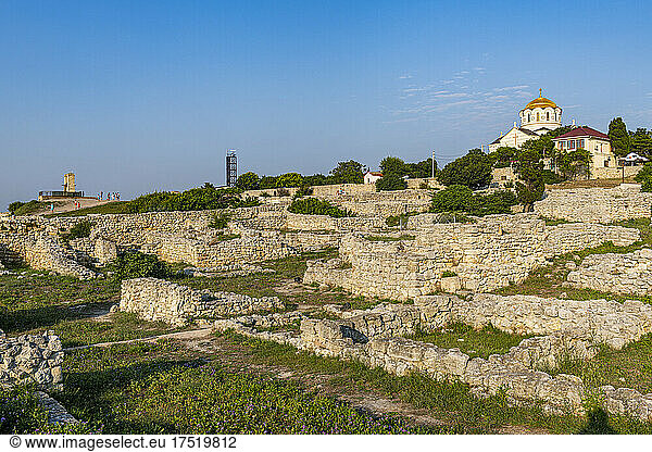 Antique Chersonesos  UNESCO World Heritage Site  Sewastopol (Sevastopol)  Crimea  Russia  Europe