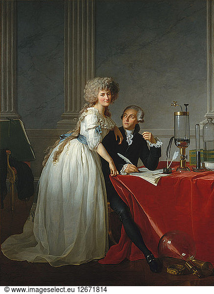 Antoine-Laurent Lavoisier (1743-1794) and His Wife   1788.