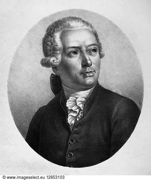 ANTOINE LAURENT LAVOISIER (1743-1794). French chemist. Lithograph  early 19th century.