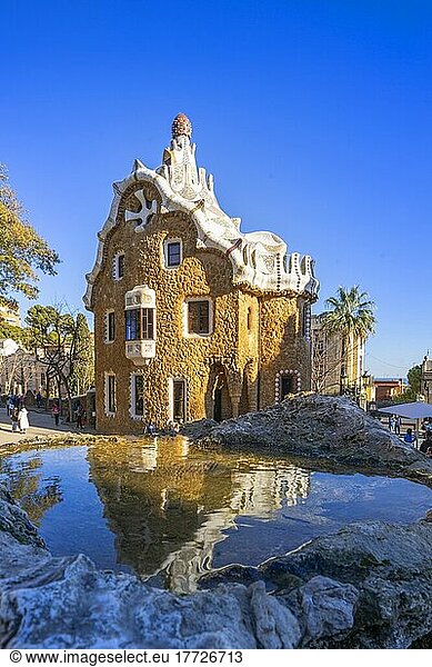 Antoni Gaudi  Park Guell  UNESCO World Heritage Site  Barcelona  Catalonia  Spain  Europe
