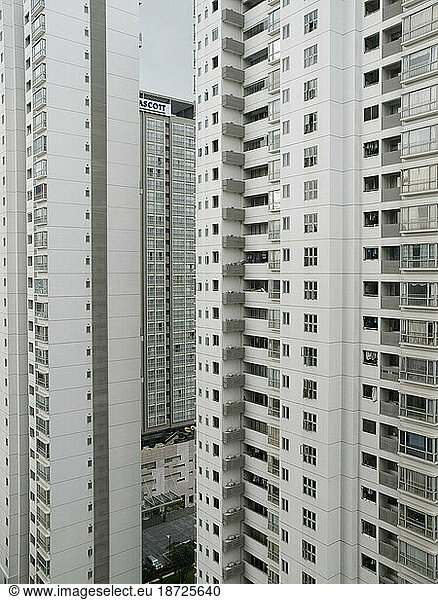 Apartment blocks in Guangzhou  Guangdong  China.