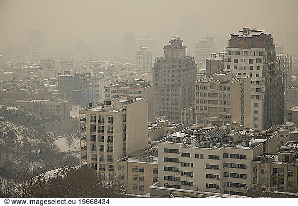 Apartment blocks in Tehran  Iran.