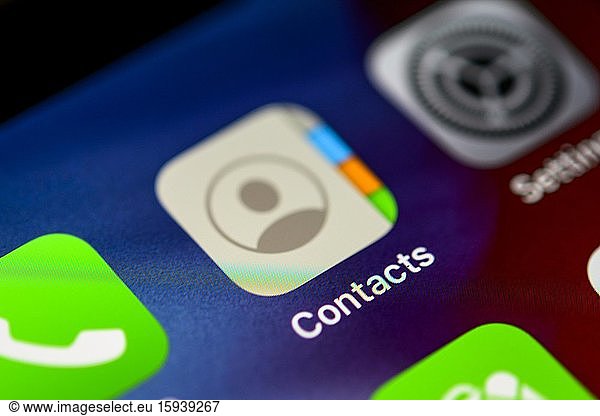 Apple Contacts App  Icon  Logo  Display  Screen  iPhone  App  Mobile  Smartphone  iOS  Detail  full format