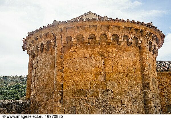 Apsis der Kirche. Bordecorex  Provinz Soria  Kastilien-León  Spanien.