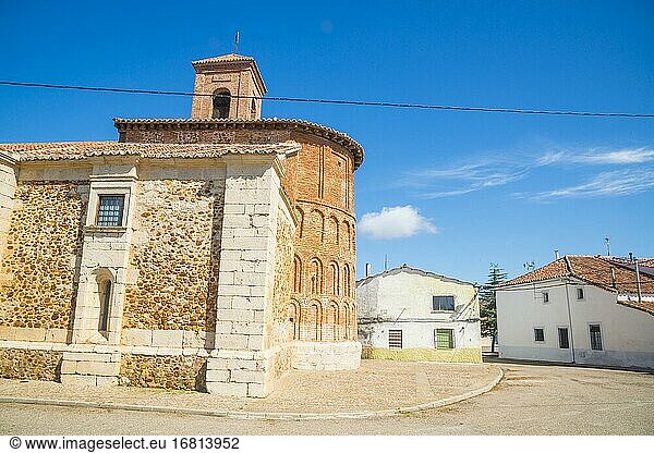 Apsis der Kirche Nuestra Se?ora de la Asuncion. Cubillo de Uceda  Provinz Guadalajara  Kastilien-La Mancha  Spanien.
