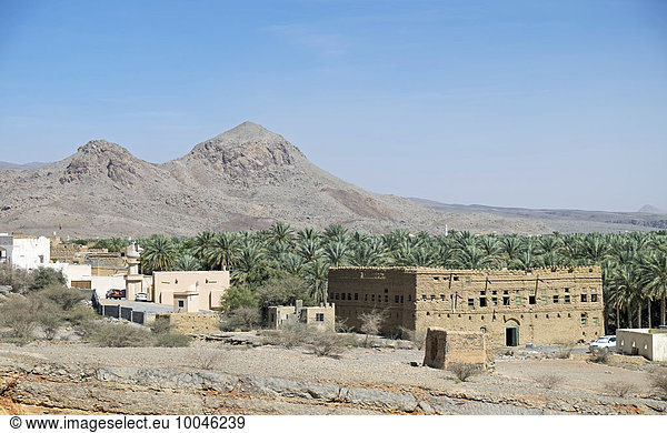 Arabien  Oman  Al Hamra  Lehmhaus