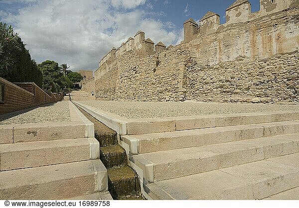 Arabische Alcazaba von Almeria  Andalusien  Spanien