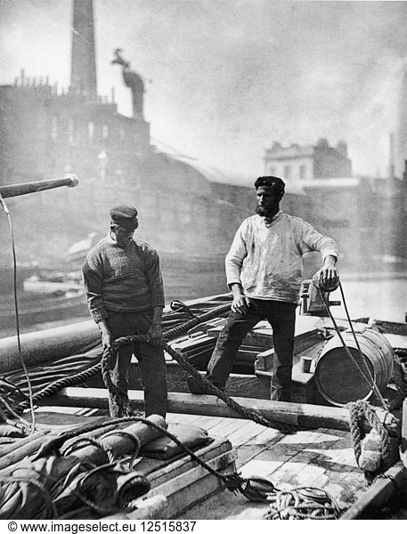 Arbeiter auf der stillen Landstraße  London  um 1876. Künstler: Unbekannt