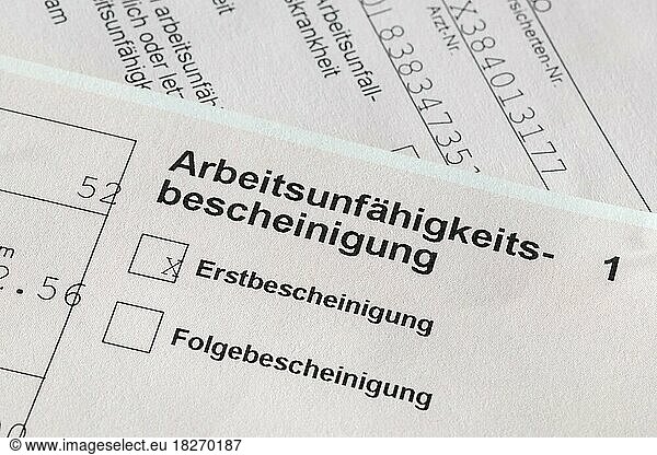 Arbeitsunfähigkeitsbescheinigung Form,Formen,leer,Medizin,Krankheit ...