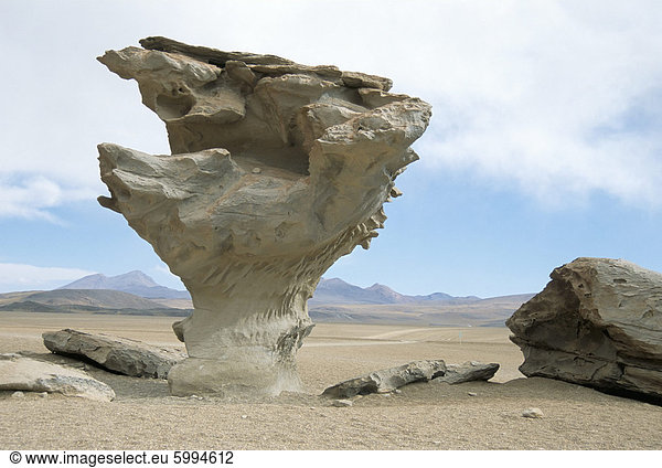 Arbol de Piedra  wind erodierten Felsen in der Nähe von Laguna Colorada  Southwest Highlands  Bolivien  Südamerika