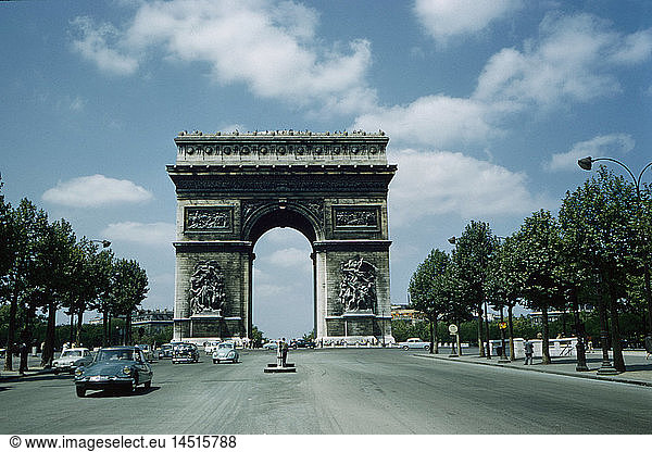 Arc de Triomphe  Paris  France  1961