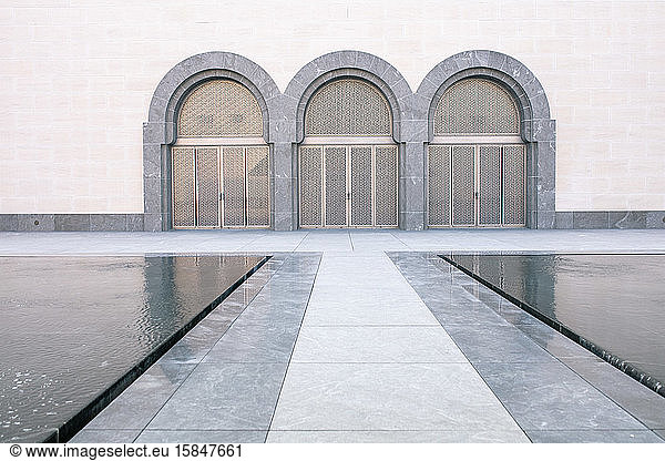 Arch gates in Museum of Islamic art in Doha