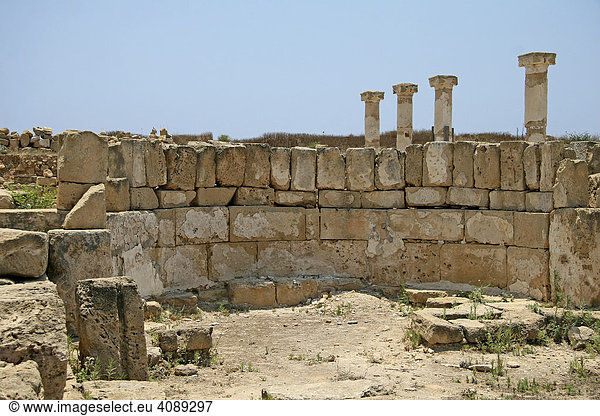 Archäologie  Römische Säulen  Ruinen  Paphos  Zypern
